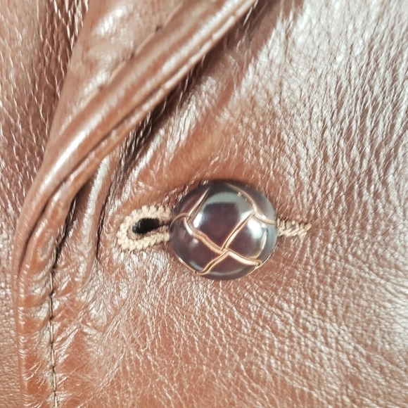 VTG Howard's Mens Leather Sport Coat Made in the USA Size 46 - Picture 7 of 12